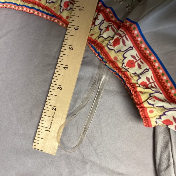 Umgee Floral Print Off Shoulder Bell Sleeve Blouse Bohemian Top Size‎ M Summer - Picture 9 of 15